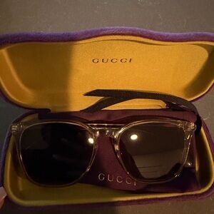 Gucci Transparent Frame Sunglasses